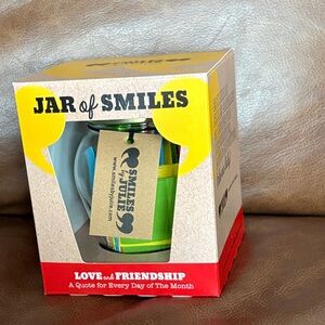 Jar of Smiles Inspirational Quote Jar - Yellow & Red Accents